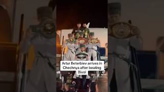 Artur Beterbiev arrives in Chechnya after beating Bivol boxing beterbiev bivol chechnya kadyrov [upl. by Budding]