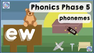 ew phonics sound  Phase 5  Phonemes  Phonics ew lesson  ew digraph [upl. by Chalmer]