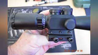 UUQ Tactical 3510X40 Illuminated RedGreen Mil Dot Rifle Scope WRed Laser review [upl. by Eniamert980]