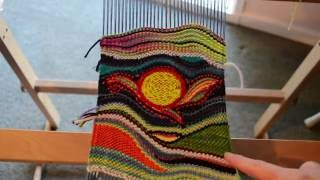 Tapestry style weaving on Rigid heddle loom part 4  my finished work and weaving shapes [upl. by Rebah]