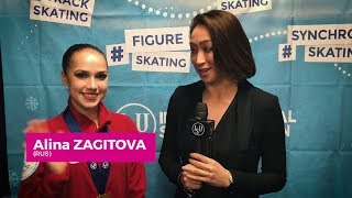 Alina Zagitova World Champ 2019 FS Interview B [upl. by Asiak]