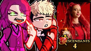 Descendants Original reacts to Descendants 4 The Rise of Red 🃁❤️ Gacha 2 reacts to Disney [upl. by Ijuy]