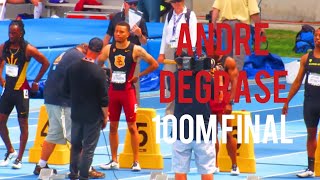 Andre DeGrasse 997  2015 UCLA PAC12 100m FINALS [upl. by Seigel]