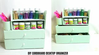 DIY CARDBOARD DESK ORGANIZER HANDMADE WASTE CARDBOARD N PAPER PEN HOLDER ORGANIZER [upl. by Adniled]