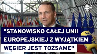 Sikorski o braku solidarności Węgier wobec stanowiska całej reszty Unii Europejskiej TVN24 [upl. by Germano]