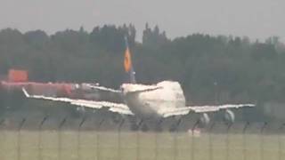 Lufthansa Boing747 quotBremenquot start in Bremen [upl. by Romonda]