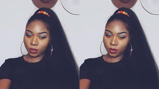 How To Slay Your 30 inches Ponytail  Slick Back Ponytail  DIY African Hair Tie  Barbara Udenze [upl. by O'Malley]