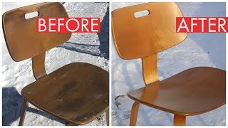 Mid Century Thonet Chair Refinish  Restoration  ASMR [upl. by Dare]