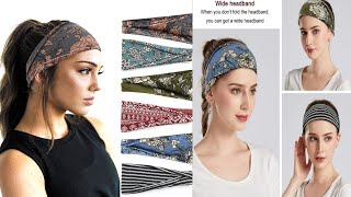 Headbands For Women Fashion  Wide Headband Yoga Workout Head Bands  Hair Accessories [upl. by Haslett]