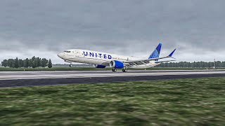 XPlane 11  B737 MAX 9  KIAD Window View Landing [upl. by Ruzich]