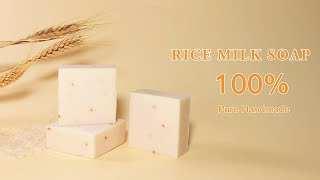 Handmade ColdProcess Rice Milk Soap  Nourish amp Mildly Cleanse Natural amp Vegan [upl. by Salisbarry]