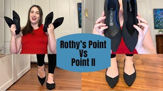 In Depth Comparison Between Rothy’s Point and Point II  10 vs 20 and Review [upl. by Kuehnel359]