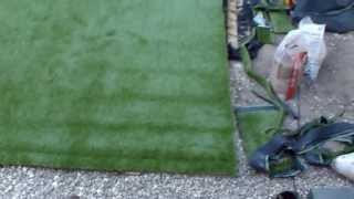 How to lay artificial grass DIY [upl. by Earesed]