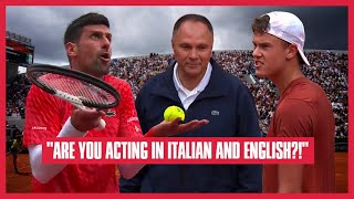 Novak Djokovic amp Holger Rune vs Mohamad Lahyani  Are You Acting Here or What [upl. by Blondie]