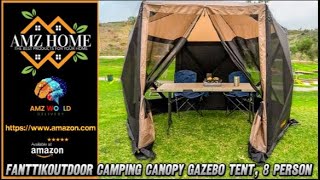 Describing FanttikOutdoor Camping Canopy Gazebo Tent 8 Person Amazon [upl. by Nimsaj]