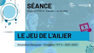 Handball Le jeu de lailier  Par les stagiaires en formation TFP 4  Éducateur de Handball [upl. by Dymoke]