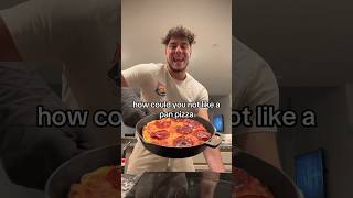 HOMEMADE pizza in a PAN pizza youtubeshorts trending cooking food foryou better [upl. by Anihs]