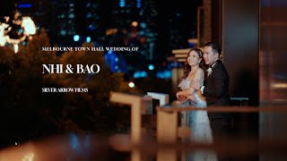 Melbourne Town Hall Wedding of Nhi and Bao by Silver Arrow Films [upl. by Einolem]