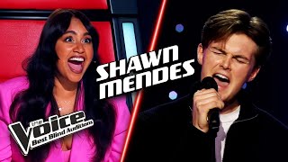 Insane SHAWN MENDES covers  The Voice Best Blind Auditions [upl. by Ordway]