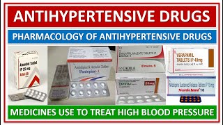 ANTIHYPERTENSIVE DRUGS PHARMACOLOGY BASIC USE OF MEDICINES TREATMENT OF HYPERTENSION HIGH BP [upl. by Oinotna]