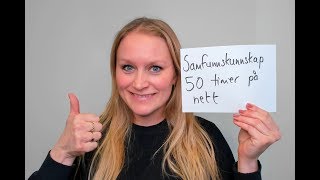 Video 669 Samfunnskunnskap 50 timer på nett [upl. by Odnalra]