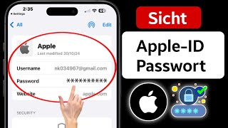 So sehen Sie Ihr AppleIDPasswort auf dem iPhone aktualisiert  Siehe AppleIDPasswort [upl. by Aikim]