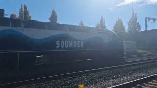 Sounder deadhead BLASTS by Auburn Washington Ft MP40PH3 [upl. by Ariamoy]