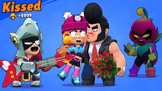 Surprise Kissed 👄 Draco  Lily  Bibi Gamer  Bull  Brawl Stars Funny Pose amp Skin mutations [upl. by Enywad]