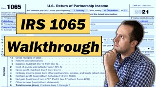 2022 IRS Form 1065 Walkthrough  Partnership Tax Return [upl. by Eelsnia468]