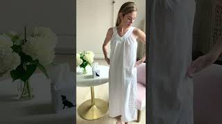 The Sleeveless Savannah  A Beautiful Lightweight White Cotton Nightgown [upl. by Conni]