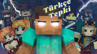 Rainimator  Demons   A Minecraft Music Video ♪ Türkçe Tepki [upl. by Gudrun]