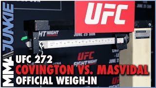 UFC 272 Covington vs Masvidal official weighin live stream  Fri 12 pm ET [upl. by Eanrahc]