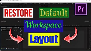 HOW TO RESTORE DEFAULT PANEL LOOK IN ADOBE PREMIERE PRO 2020 [upl. by Smoot]