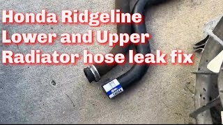 Honda Ridgeline Pilot Odessy lower and upper radiator hose leak repair [upl. by Lauraine]