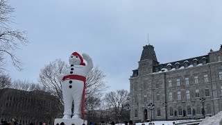 4K HDR Quebec City Carnaval De Quebec Bonhomme Carnaval Winter Festival subscribe [upl. by Vonnie1]