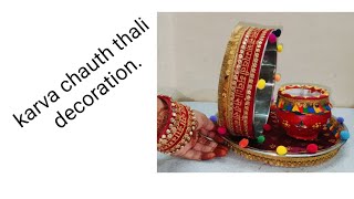 karva chauth thali decoration [upl. by Duane]