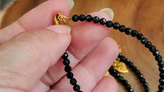 black tourmaline bracelet video 4k [upl. by Eedyah]