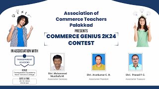 Commerce Genius 2K24  The Ultimate Commerce Competition  Association of Commerce Teachers Palakkad [upl. by Esiled6]