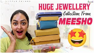 Huge jewellery Haul From Meesho  Unique Jewellery Collection  HeavenlyHomemade [upl. by Enomor384]