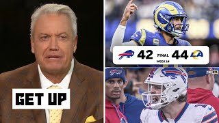 GET UP  quotJosh Allen game ruined by an all time bad defensive gamequot  Rex Ryan react Rams beat Bills [upl. by Gulick588]