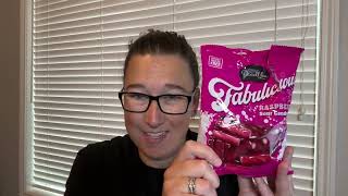 Darrell Lea Fabulicious Raspberry Sour Candy Stix  Product Review [upl. by Anailuy354]