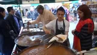 Fresh Tandoori Clay Oven Naan wraps at Indian Seasoning Street Food stall  Alchemy Festival London [upl. by Blas407]