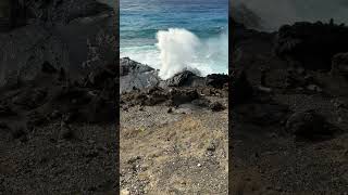 Halona blowhole in Hawaii with high frequency eruptions A spectacular natural wonder [upl. by Pazit]