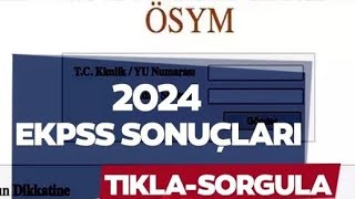 EKPSS SINAV SONUÇLARI AÇIKLANDI [upl. by Selimah]