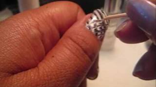 Funky Houndstooth Inspired Nails Tutorial [upl. by Templeton236]