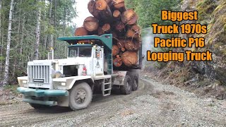 Biggest Truck 1970s Pacific P16 150 Ton Logging Truck [upl. by Morehouse242]