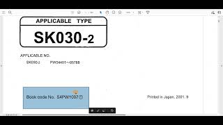 Kobelco SK0302 Parts Manual [upl. by Adnalor]