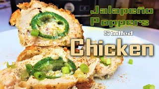 Jalapeno Poppers Stuffed Chicken Recipe in the Ninja Foodi quotAir Friedquot [upl. by Lede446]