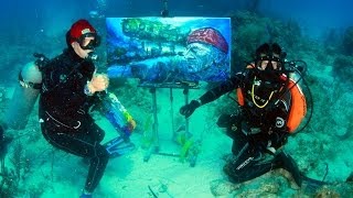 WYLAND PAINTS COUSTEAU UNDERWATER [upl. by Rugg533]