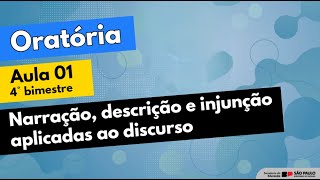 Oratória  Aula 1  Narração descrição e injunção aplicadas ao discurso [upl. by Ttevy]